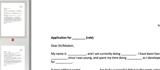 Templates - CV & Covering Letter